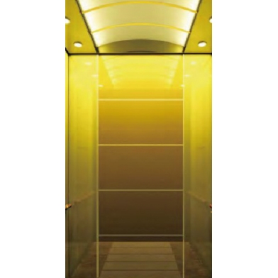 济南吊顶钦金镜不锈钢聚金沙玻璃乘客电梯